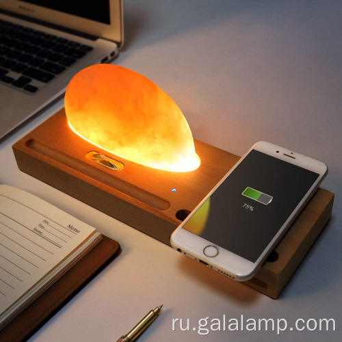 Подставка для телефона с лампой из гималайской соли